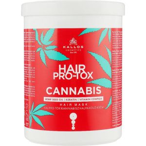 Kallos Cosmetics Hair Pro-Tox Cannabis Mask, Маска для волос с маслом семян конопли, кератином и витаминным комплексом