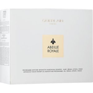 Guerlain Abeille Royale Programme Anti-Age Advanced, Набор (f/oil/50ml + f/cr/15 ml + f/ser/7 x 0.6 ml + f/lot/40 ml + bag)