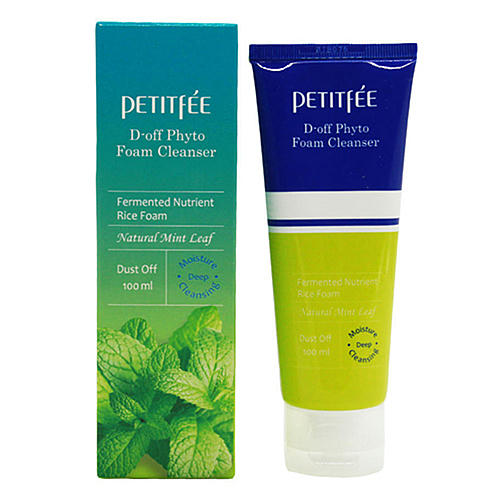 Petitfee Фито-пенка для лица очищающая и скрабирующая - D-offpPhyto foam cleanser, 100мл