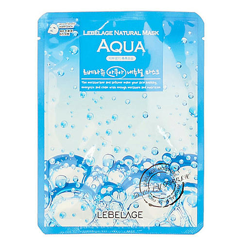 Lebelage Маска тканевая для лица с морской водой - Aqua natural mask, 23г