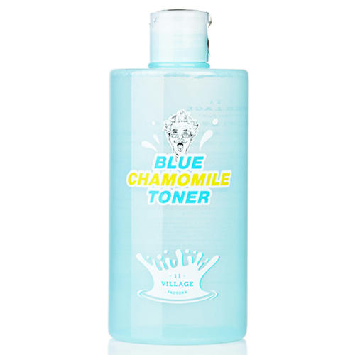 Village 11 Factory Тонер успокаивающий с экстрактом голубой ромашки - Blue chamomile toner, 400мл