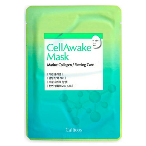 Callicos Маска тканевая подтягивающая с морским коллагеном - Cellawake mask, 25г
