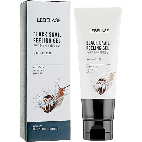 Lebelage Гель-пилинг отшелушивающий с муцином улитки - Black snail peeling gel, 180мл