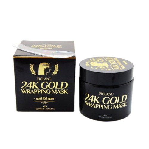 Esthetic House Маска-плёнка для лица с 24 каратным золотом - Piolang 24k gold wrapping mask, 80мл