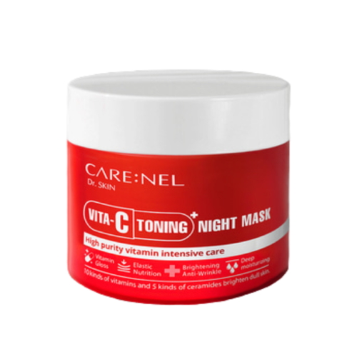 Care:Nel Маска для лица ночная с витамином С - Vita-C toning night mask, 80мл