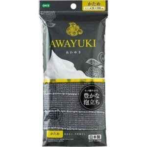 Ohe Мочалка для тела жесткая, объемная серая, 28*100см – Awayuki, 1шт