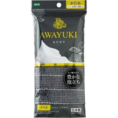 Ohe Мочалка для тела жесткая, объемная серая, 28*100см – Awayuki, 1шт