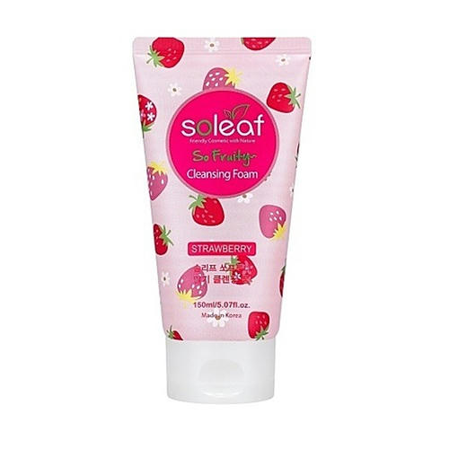 Soleaf Пенка для лица очищающая с клубникой - So fruity strawberry cleansing foam, 150мл