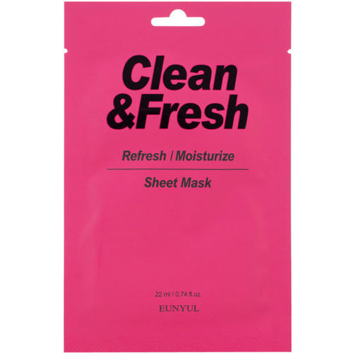 Eunyul Маска тканевая для освежающего эффекта - Clean&fresh moistuize sheet mask, 22мл