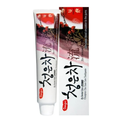 KeraSys Паста зубная со вкусом восточного красного чая - Dental clinic chungeun cha ryu gum, 125г