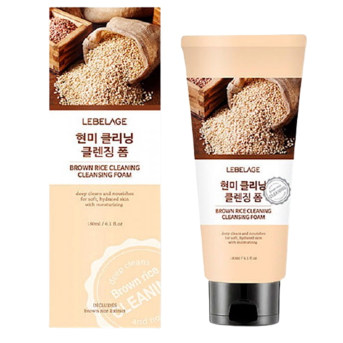 Lebelage Пенка для умывания с рисом - Brown rice cleaning cleansing foam, 180мл