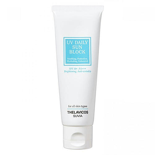 The Lavicos Крем солнцезащитный с лотосом - Suvia uv baily sun block brightening & anti-wrinkle, 50г