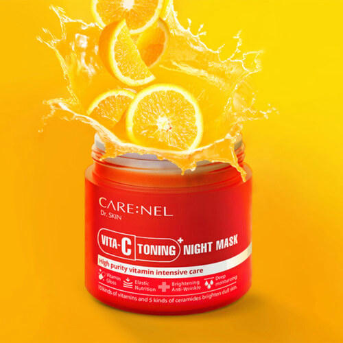 Care:Nel Маска для лица ночная с витамином С - Vita-C toning night mask, 80мл — изображение 3