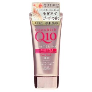 Kose Крем для рук повышающий упругость кожи с ароматом персика - Coen rich Q10 fresh peach, 80г