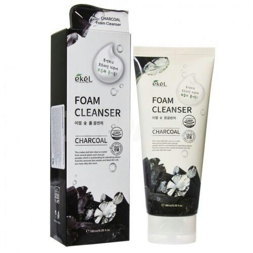 Ekel Пенка для умывания с древесным углём - Charcoal foam cleanser, 180мл
