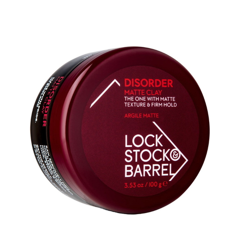 LOCK STOCK & BARREL, Жесткая глина для волос Disorder Matte Clay, 100 г