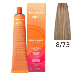 INEBRYA, Крем-краска для волос Color Professional 8/73, 100 мл