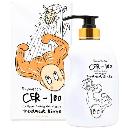 ELIZAVECCA, Маска-бальзам с коллагеном CER-100 Collagen Coating Hair Muscle Treatment Rinse, 500 мл