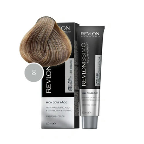 REVLON, Крем-краска для седых волос Revlonissimo Colorsmetique High Coverage 8, 60 мл