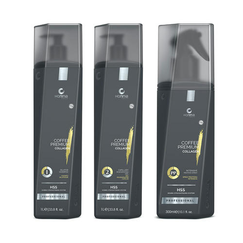 HONMA TOKYO, Набор Coffee Premium Collagen (1 Шаг + 2 Шаг + 3 Шаг), 1000/1000/300 мл