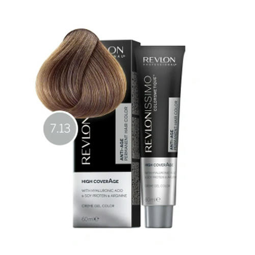 REVLON, Крем-краска для седых волос Revlonissimo Colorsmetique High Coverage 7-13, 60 мл