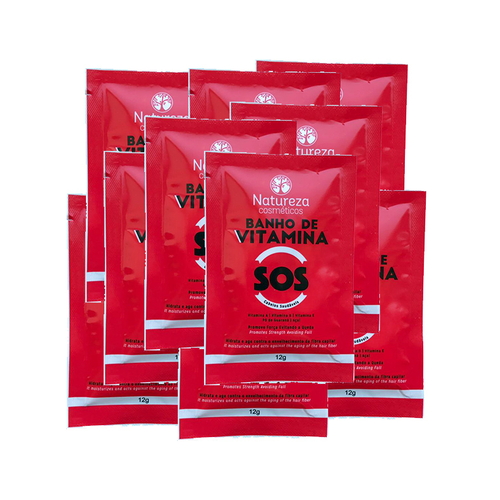 NATUREZA, Ботокс SOS-восстановление для волос Banho de Vitamina, 100 x 12 мл