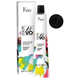 KEZY, Перманентная крем-краска для волос c коллагеном и Абиссинским маслом Colore Vivo 1.00, 100 мл