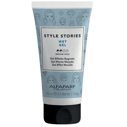 ALFAPARF MILANO, Гель средней фиксации для эффекта мокрых волос Wet Gel Style Stories, 150 мл