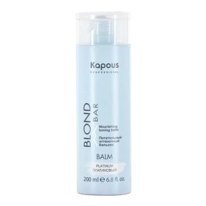KAPOUS, Питательный оттеночный бальзам для оттенков блонд Blond Bar Platinum, 200 мл