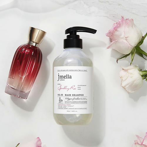 Jmella Парфюмированный шампунь для всех типов волос In France Sparkling Rose Hair Shampoo 500 мл — изображение 2