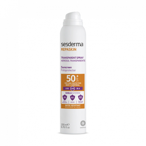 REPASKIN TRANSPARENT SPRAY (Aerosol) body- солнцезащитный прозрачный спрей д/тела SPF 50, 200 мл