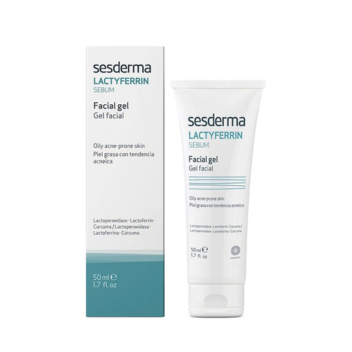 LACTYFERRIN Sebum facial gel - Гель д/лица увлажняющий, 50 мл