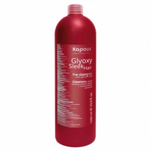 KAPOUS, Шампунь перед выпрямлением волос с глиоксиловой кислотой Glyoxy Sleek Hair, 1000 мл