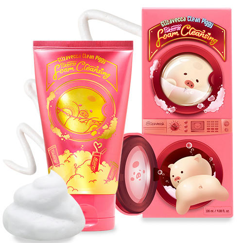 ELIZAVECCA, Пенка для умывания Clean Piggy Pinkenergy Foam Cleansing, 120 мл