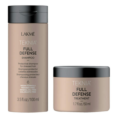 LAKME, Набор для волос Teknia Full Defense Travel Pack (Шампунь + Маска), 100 мл + 50 мл