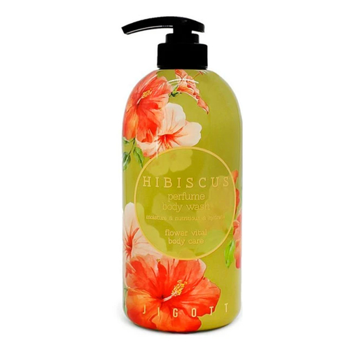 JIGOTT, Парфюмированный гель для душа с гибискусом Hibiscus Perfume Body Wash, 750 мл