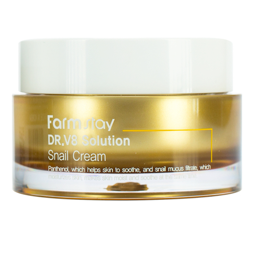 FARMSTAY, Крем для лица с муцином улитки Dr-V8 Solution Snail Cream, 50 мл