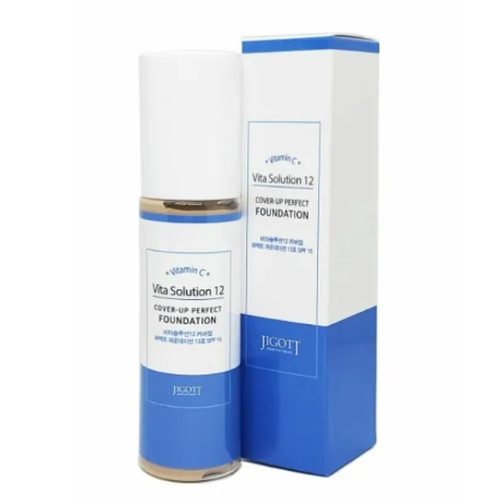 JIGOTT, Тональный крем Vita Solution 12 Cover-up Perfect Foundation № 13, 100 мл