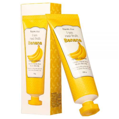 FARMSTAY, Крем для рук с экстрактом банана I Am Real Fruit Banana Hand Cream, 100 г