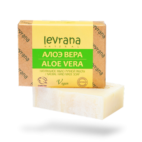 LEVRANA, Натуральное мыло ручной работы Алоэ, 100 гр