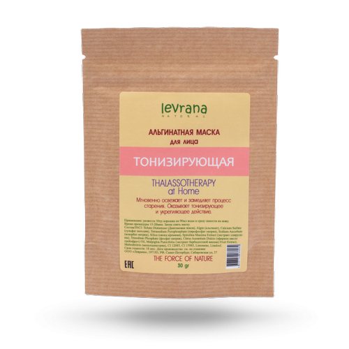 LEVRANA, ШОУБОКС Альгинатная маска для лица Тонизирующая, 30г*24шт