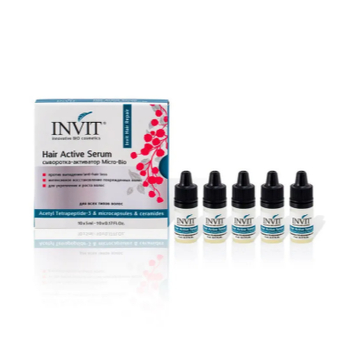 INVIT, Cыворотка-активатор несмываемая Hair Active Serum, 10*5 мл