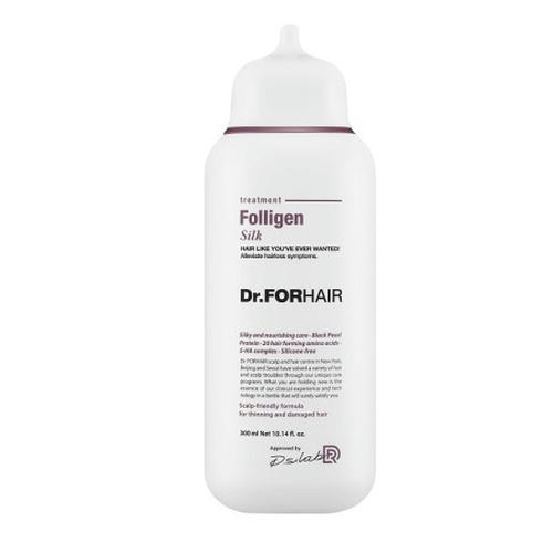 DR.FORHAIR, Флюид для интенсивного восстановления сухих пористых и поврежденных волос Folligen Silk, 300 мл