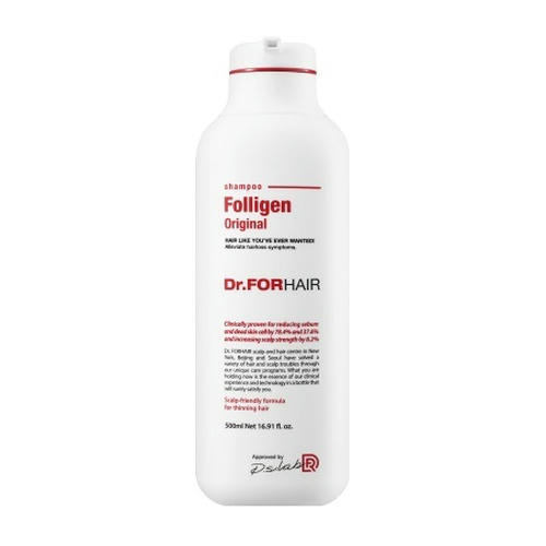 DR.FORHAIR, Шампунь-крем бессульфатный для укрепления корней и стимуляции роста волос Folligen, 500 мл