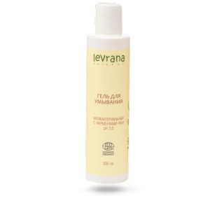 LEVRANA, Гель для умывания Антибактериальный с ферментами ржи, ECOCERT, 200 мл
