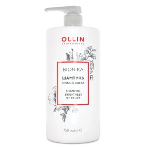 OLLIN, Шампунь для окрашенных волос «Яркость цвета» Ollin BioNika, 750 мл