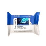 FARMSTAY, Очищающие увлажняющие салфетки Collagen Water Full Moist Cleansing Tissue, 30 шт