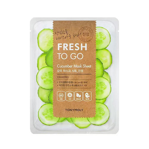 TONYMOLY, Освежающая тканевая маска для лица с экстрактом огурца Fresh To Go, 22 гр