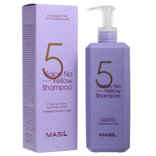 MASIL, Тонирующий шампунь против желтизны волос 5 Salon No Yellow Shampoo, 500 мл
