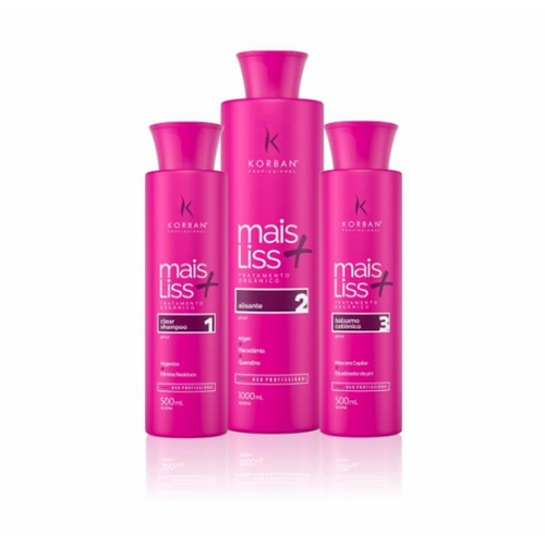 KORBAN, Набор нанопластики с эффектом Anti-yellow Mais Liss Protein Blond, 100*250*100 мл
